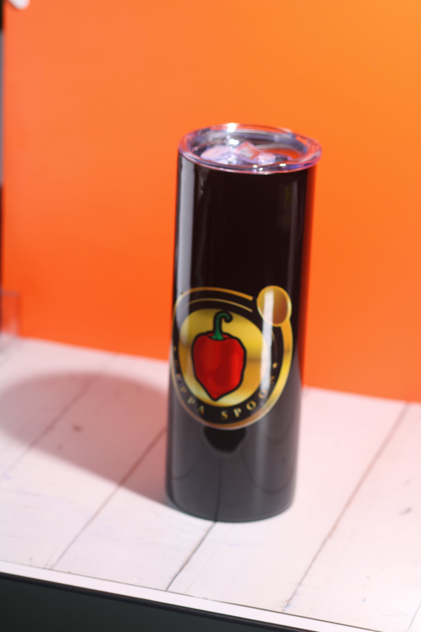 20 oz Skinny black tumbler